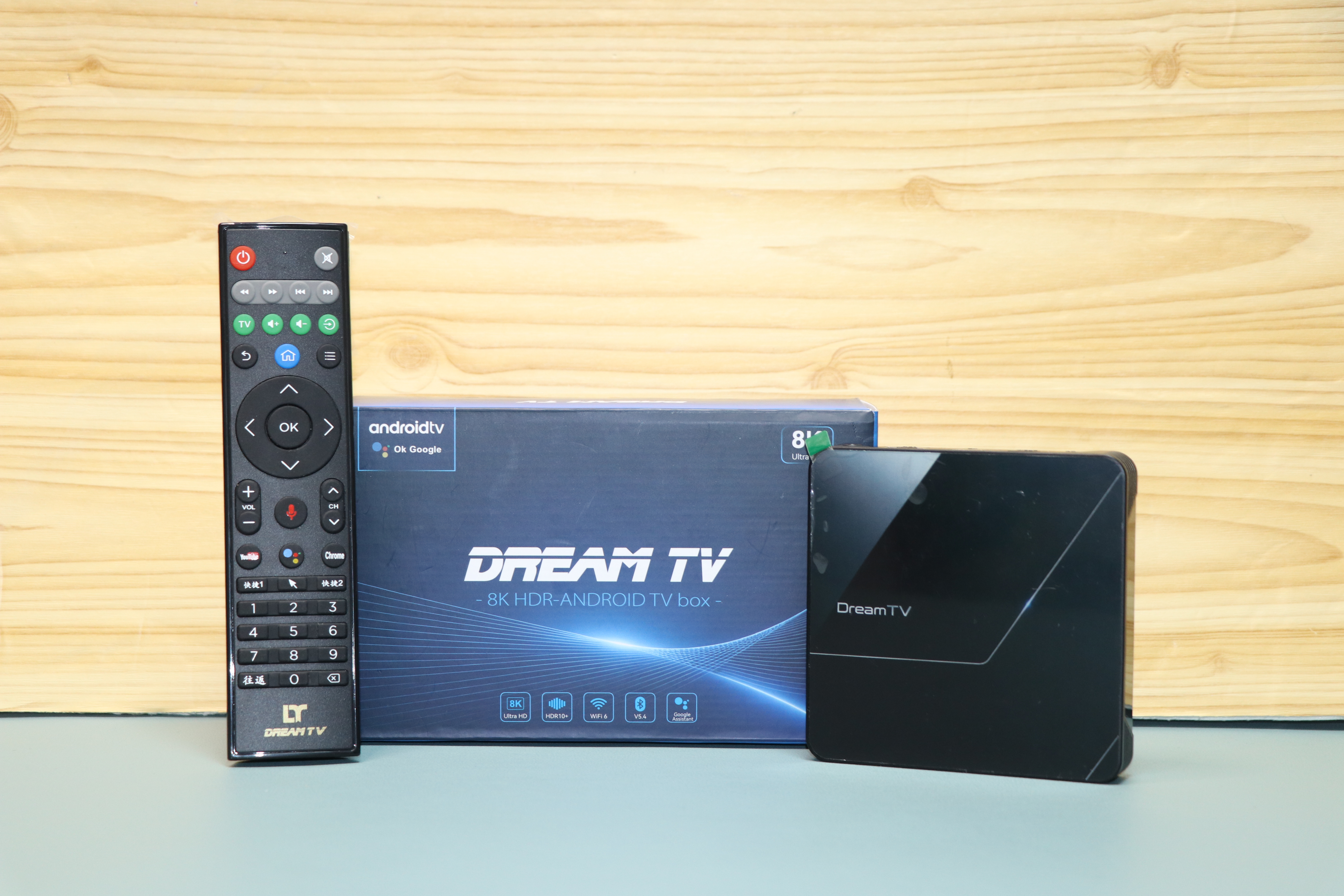 夢想盒子標準版 DreamTV S 8K HDR Android TV 零售盒、主機與語音遙控