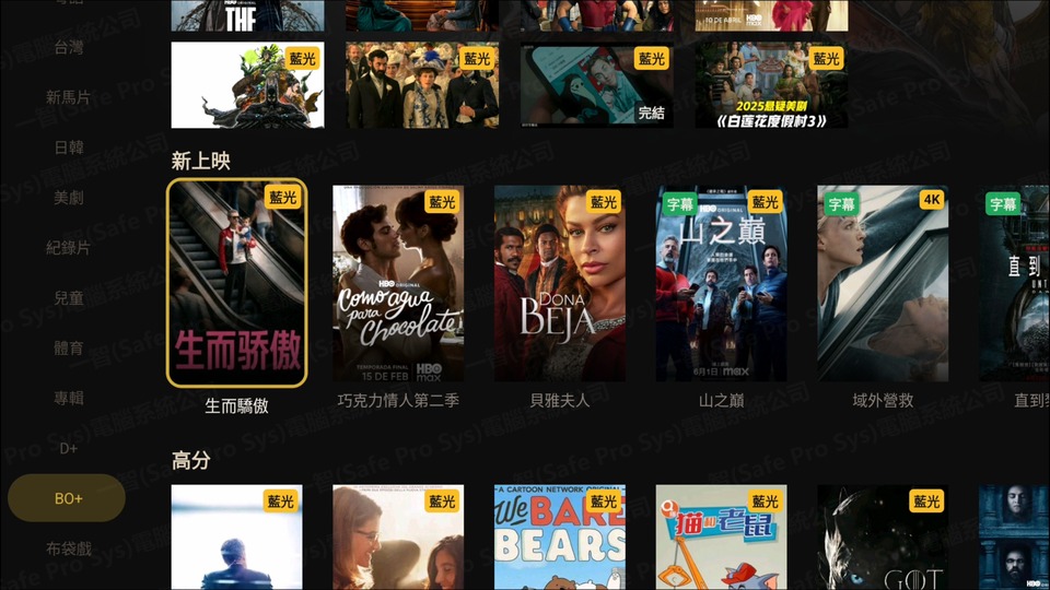 M8 旗艦版 HBO 分類