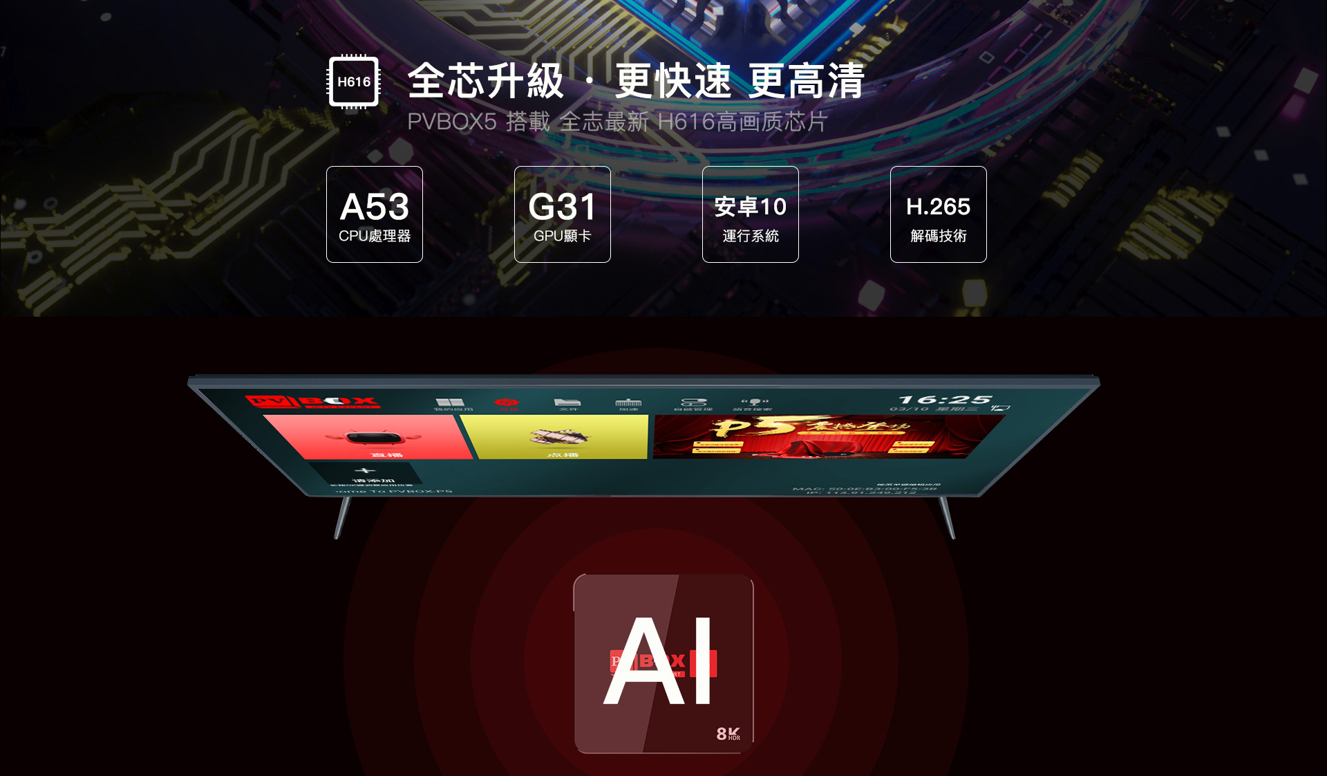 普視盒子pvbox 5代 PVBOX P5PRO