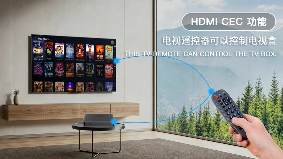小雲15P HDMI CEC：電視遙控可控制電視盒