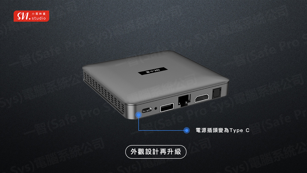 小雲 SVI15P 主機介面一覽（HDMI／LAN／USB）
